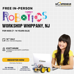 In-person Free Robotics Workshop For Kids at Whippany, NJ  (7-14 yrs)
