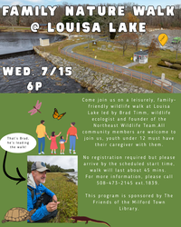 Family Nature Walk @ Louisa Lake w/ author and guide Brad Timm