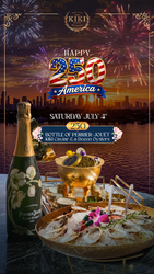 Celebrate America's 250th at Kiki on the River with a Special $250 Champagne & Caviar Experience