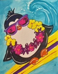 "Surfin' Penguin" In-Studio Paint Party!