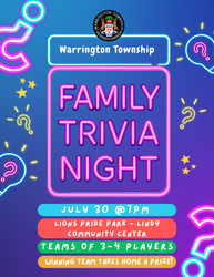 Warrington Township Family Trivia Night