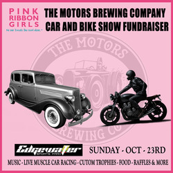 The Motors Brewing Company Car and Bike Show Fundraiser For Pink Ribbon Girls