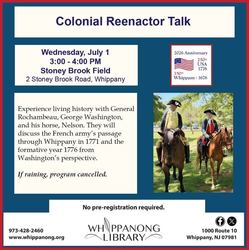 Whippanong Library Presents: Colonial Reenactor Talk