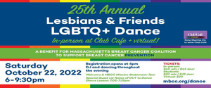 LGBTQ+ Dance In-Person and Virtually – Help to Prevent Breast Cancer - 22 Oct