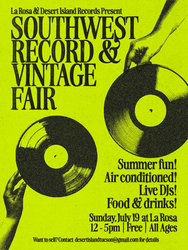 The Southwest Record & Vintage Fair at La Rosa July 19