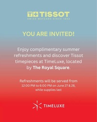 Discover TimeLuxe: Join Us for an Exclusive Tissot Summer Experience at Miami Worldcenter