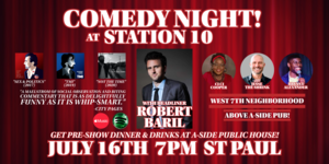 Comedy Night at Station 10 with headliner Robert Baril (West 7th neighborhood, St Paul)