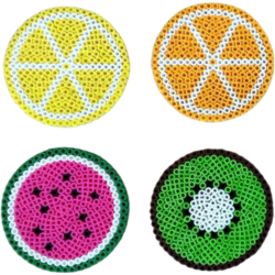 Crafting with Olivia: Fruit Perler Bead Coasters