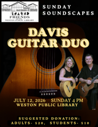 The Davis Guitar Duo at Weston Library July 12 4 pm