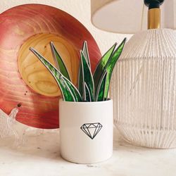 STAINED GLASS ALOE PLANT