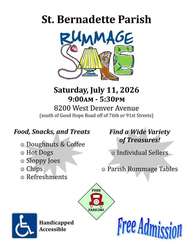 St. Bernadette Parish Rummage Sale