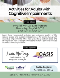Activities for Adults with Cognitive Impairments
