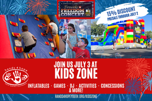 Kids Zone Area Powered by Hands4Hope at the EDH Town Center Fireworks & Freedom Concert