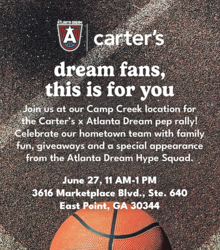 Carter’s x Atlanta Dream Pep Rally
