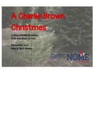 A Charlie Brown Christmas! with the Blue Ox Trio