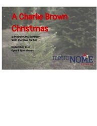 A Charlie Brown Christmas! with the Blue Ox Trio