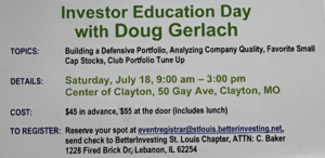 Investor Education Day with Doug Gerlach