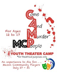 Mason Community Players Presents MCP C.A.M.P., Come and Murder People *for theatrical purposes only.