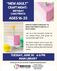 New Adult Craft Night : DIY Birthday Cake Pinata - Ages 16-25