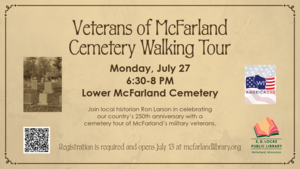 Veterans of McFarland Cemetery Walking Tour