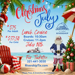 Christmas in July Cruise Aboard the Barbara Lee with St Johns Rivership Co. in Sanford Florida