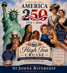 America 250 High Tea Cruise Aboard the Barbara Lee with St Johns Rivership Company in Sanford, FL