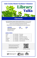 Master Gardener Library Talks - Clermont