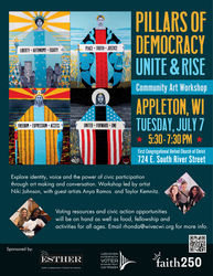 Pillars of Democracy: Unite & Rise Community Art Workshop