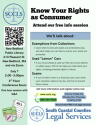 Consumer Rights Legal Presentation with South Coast Counties Legal Services
