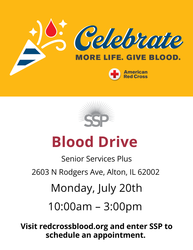 Red Cross Blood Drive at Senior Services Plus - Alton, IL - July 20th