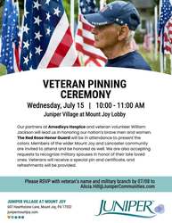 Honoring Our Heroes: Veteran Pinning Ceremony at Juniper Village at Mount Joy