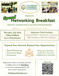 Calabasas Chamber's Speed Networking Breakfast