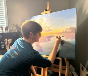 Scholarship Winner Andrew Diskin on Exhibit