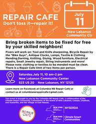 Columbia NE Repair Cafe