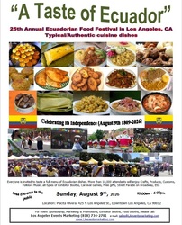 25th Annual “A TASTE OF ECUADOR” Food Festival in Los Angeles, CA
