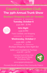 Country Garden Club of Perrysburg 2026 Trunk Show