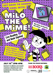 Back to School Cool with Milo the Mime - Book Signing