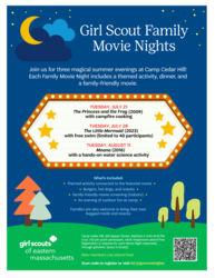 Girl Scout Family Movie Nights (Waltham) 7/21/2026 - The Princess and the Frog (2009)