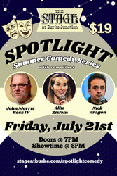 Spotlight Summer Comedy Show. Cameron Park CA Friday July 17th 2026 8pm. Stand Up Comedy Show