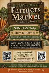 Risley Square Farmers Market Galloway, NJ every Sunday 7/12-9/27 9-1pm
