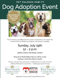 Pet Palooza Paw-ty | Waltonwood Dog Adoption Event