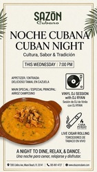 "Noche Cubana" at Sazōn Cubano in Miami