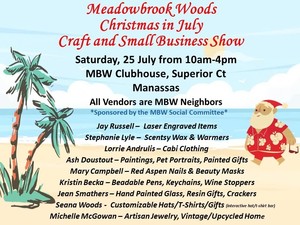 Christmas in July Vendor Show in Meadowbrook Woods