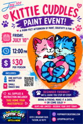 🐾💕 KITTIE CUDDLES PAINT EVENT @ POPPIN' OFF! 💕🐾