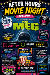 🦈🌊 AFTER HOURS MOVIE NIGHT RETURNS TO POPPIN' OFF! 🌊🦈