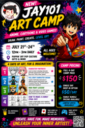 🌟 JAY101 ART CAMP: Anime, Cartoons & Video Games @ Poppin' Off! 🌟