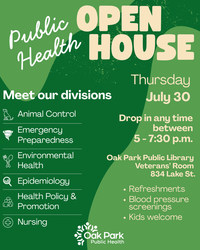 Village of Oak Park Public Health Open House