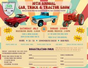 Central Berks Fire Company #1 10th Annual Car, Truck & Tractor Show