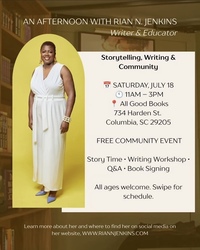 An Afternoon with Rian N. Jenkins- Story Time, Writing Workshop, Crafts and Community
