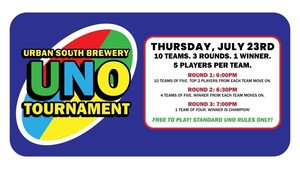 Urban South Brewery hosts UNO Tournament Night on Thursday, July 23